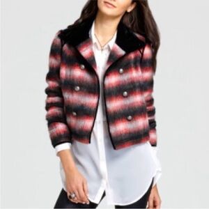 Free People | Zig Zag Plaid Wool Blend Jacket